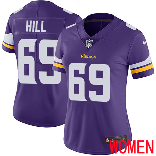 Minnesota Vikings 69 Limited Rashod Hill Purple Nike NFL Home Women Jersey Vapor Untouchable